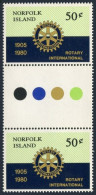 Norfolk 255 Gutter, MNH. Michel 238. Rotary International, 75th Ann. 1980. - Ile Norfolk