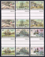 Norfolk 293-298 Gutter, MNH. Mi 289-294. Shipwrecks 1982.Sirius, Diocet,Warrigal - Isla Norfolk