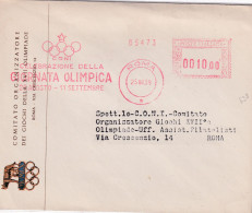 1958  Affrancatura Meccanica Rossa EMA Celebrazione Della Giornata Olimpica Comitato Organizzatore - Sommer 1960: Rom