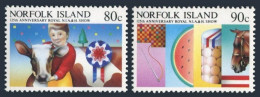 Norfolk 371-372,372a, MNH. Agricultural, Horticultural Show.1985. Cow,jam-making - Norfolkinsel