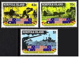Norfolk 514-516, MNH. Mi 516-518. Start Of World War II In The Pacific, 50, 1991 - Norfolk Eiland