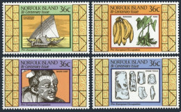 Norfolk 397-400, MNH. Mi 397-400. Maori Chief, Bananas, Taro,Stone Tools, Canoe. - Isla Norfolk