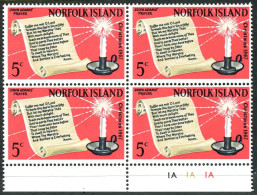 Norfolk 115 Block/4, MNH. Michel 94. Christmas-1967. John Adams Prayer. - Isola Norfolk