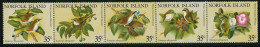 Norfolk 287 Ae Strip, MNH. Michel 271-275. Birds 1981. White-breasted Silver Eye - Norfolk Island