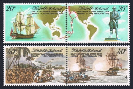 Norfolk 242-245, MNH. Mi 225-228. Captain James Cook, Death, 200th Ann. Hawaii. - Isola Norfolk