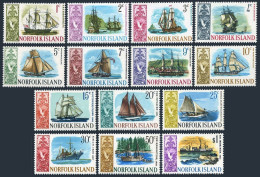 Norfolk 100-113, MNH. Michel 79-92. Ships 1967-1968. Bird. - Norfolk Island