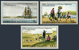 Norfolk 277-279,279a, MNH. Mi 261-263,Bl.4. Pitcairn Migration To Norfolk, 1981. - Norfolk Island