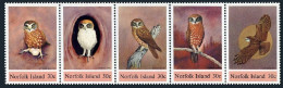 Norfolk 343 Ae Strip, MNH. Michel 339-343. Birds 1984. Boo Book Owl. - Norfolk Island