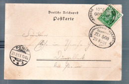 DR 1901 Postkarte Germania Luxus Gebraucht Bahnpost "Braunschweig-Harzburg" - Briefe U. Dokumente