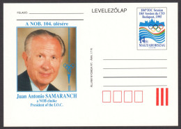 Olympic Games 1995 HUNGARY - Juan Antonio Samaranch SPAIN - President Of IOC - STATIONERY - POSTCARD - Otros & Sin Clasificación