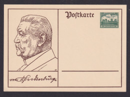 Deutsches Reich Künstler Ganzsache P 215 Nothilfe Reichspräsident Von Hindenburg - Cartas & Documentos