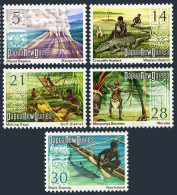Papua New Guinea 371/383 Set 08.22.1973,MNH. Bagana Volcano,Crocodile Hunters, - Papouasie-Nouvelle-Guinée