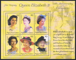 Papua New Guinea 1068 Sheet,MNH. Coronation Of Queen Elizabeth II,50th Ann.2003. - Papouasie-Nouvelle-Guinée