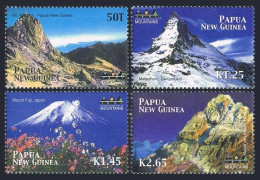 Papua New Guinea 1049-1052,MNH.Year Of Mountains,2002.Mt Wilhelm,Matterhorn,Fuji - Papua Nuova Guinea