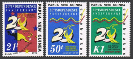 Papua New Guinea 879-881,MNH.Michel 758-760. Independence,20th Ann.1995.Map,  - Papua-Neuguinea