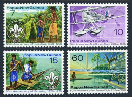 Papua New Guinea 437-440, MNH. Michel 310-313. Boy Scouts, 1st Flight, 50, 1976. - Papua-Neuguinea