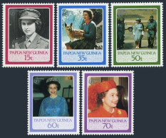 Papua New Guinea 640-644,MNH.Michel 520-524. Queen Elizabeth,60th Birthday.Dog. - Papúa Nueva Guinea