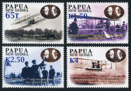 Papua New Guinea 1084-1089,MNH. Powered Flight-100,2003.Orville & Wilbur Wright. - Papouasie-Nouvelle-Guinée