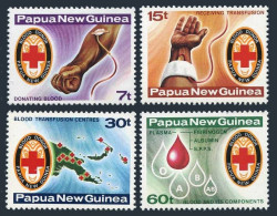 Papua New Guinea 521-524, MNH. Mi 394-397. Red Cross. Blood Transfusion, Donor. - Papoea-Nieuw-Guinea