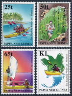 Papua New Guinea 948-951,MNH. Sea Kayaking World Cup,1998.Boat,Bird Of Paradise. - Papua-Neuguinea