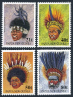 Papua New Guinea 778-781, MNH. Michel 643-646. Traditional Headdresses, 1991. - Papua New Guinea