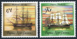 Papua New Guinea 667,675 Set 3,MNH.Michel 565-566. Sailing Ships,03.01.1988. - Papoea-Nieuw-Guinea