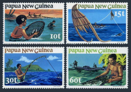 Papua New Guinea 545-548, MNH. Michel 418-421. Fishing Methods 1981. - Papua Nuova Guinea