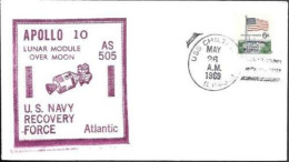 US Space Cover 1969. "Apollo 10" Recovery. USS Chilton - United States