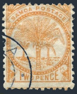 Samoa 13g, Used. Michel 10b. Palms, 1897. - Samoa (Staat)