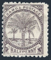 Samoa 9d, Mint No Gum. Michel 8. Palms, 1886. - Samoa (Staat)