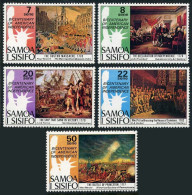 Samoa 428-432,432a,hinged. Mi 328-332,Bl.10. American Bicentennial,1976.Battles. - Samoa