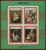 Samoa 320a Sheet, MNH. Michel Bl.1. Christmas 1969. El Greco, Murillo,Velazquez. - Samoa