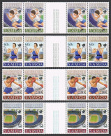 Samoa 721-724 Gutter Strip, MNH. Mi 645-648. Olympics Seoul-1988. Running,Boxing - Samoa