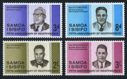 Samoa 259-262, MNH. Michel 146-149. Independence-5, 1967. Ministers: Tuatagaloa, - Samoa