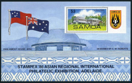 Samoa 679 Sheet, MNH. Michel 595-598. STAMPEX-1986 Asian Regional PhilEXPO. - Samoa (Staat)