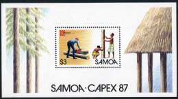 Samoa 696 Sheet, MNH. Michel 616 Bl.40. CAPEX-1987 PhilEXPO. - Samoa (Staat)