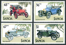 Samoa 641-644, MNH. Mi 557-560. Vintage Automobiles, 1985. Ford,Chevrolet,Austin - Samoa