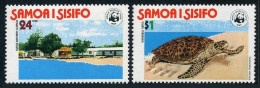 Samoa 470-71, MNH. Mi 370-371. WWF 1978. Turtle Hatchery, Aleipata, Hawksbill. - Samoa