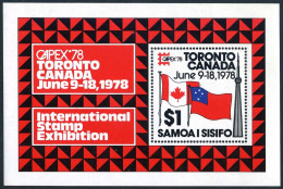 Samoa 473, MNH. Michel 375 Bl.16. CAPEX-1978, Toronto. Flags. - Samoa