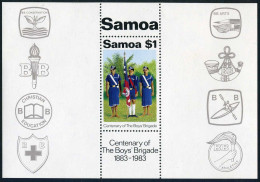 Samoa 619, MNH. Michel 535 Bl.31. Boys Brigade, Centenary, 1983. - Samoa