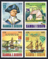 Samoa 474-477, MNH. Mi 276-279. Captain James Cook, 250th Ann. 1978. Drawbridge, - Samoa