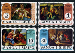 Samoa 407-410, MNH. Mi 306-309. Christmas 1974. Sebastiano, Lotto,Titian,Rubens. - Samoa (Staat)