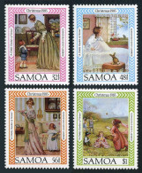Samoa 656-659, 659a, MNH.Mi 576-579, Bl.37. Christmas 1985. Robert Stevenson. - Samoa