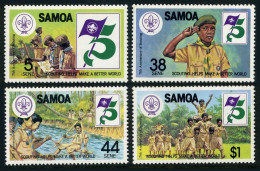 Samoa 575-578,578a Sheet, MNH. Mi 481-484,Bl.28. Scouting-1982. Baden-Powell. - Samoa (Staat)