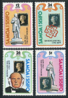 Samoa 513-516,516a, MNH. Michel 415-418,Bl.19. Sir Rowland Hill, 1979. Stamps. - Samoa (Staat)