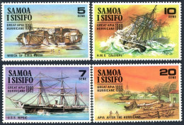 Samoa 325-328, MNH. Mi 214-217. The Great Apia Hurricane Of 1869. Shipwrecks. - Samoa (Staat)