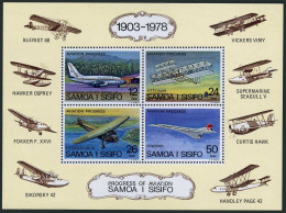 Samoa 469a Sheet, MNH. Mi Bl.15. Polynesian Airlines, 1978. Aviation Progress. - Samoa