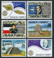 Samoa 525-530, MNH. Mi 427-432. Rotary International-75, 1980. Map. Flag, Bird. - Samoa