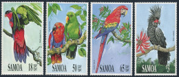 Samoa 786-789, MNH. Mi 713-716. Parrots 1991. Lory, Eclectus, Macaw, Cockatoo. - Samoa