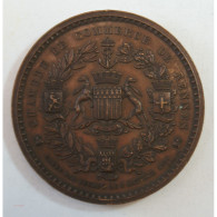 Médaille Chambre De Commerce De RENNES 1858 Par C. TROTIN (rare) - Profesionales / De Sociedad